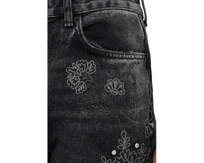Джинсы Free People Irie Embellished с декором и прямой штаниной