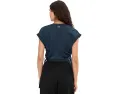 Футболка Mira Satin Tee AllSaints с круглым вырезом