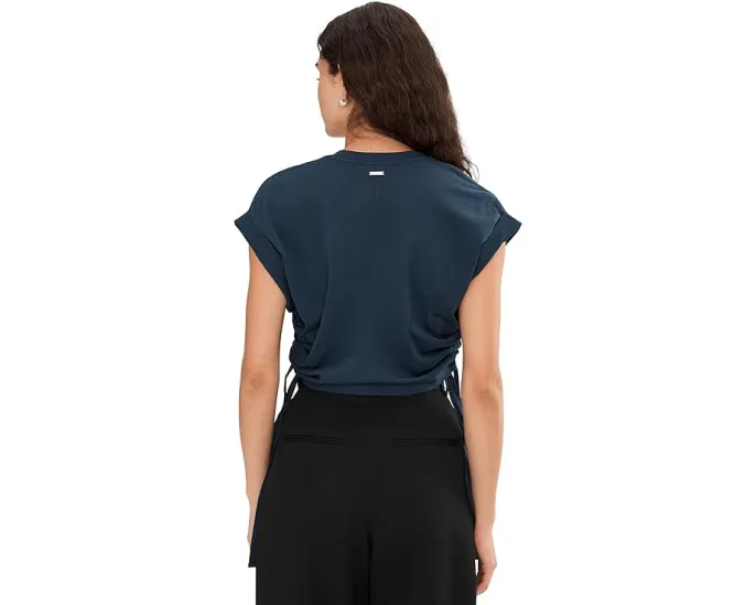 Футболка Mira Satin Tee AllSaints с круглым вырезом