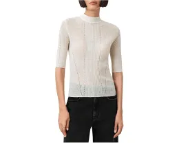 Топ AllSaints Filippa с воротником стойкой и короткими рукавами