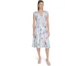 Цветочное платье Calvin Klein Printed Seamed с силуэтом трапеция