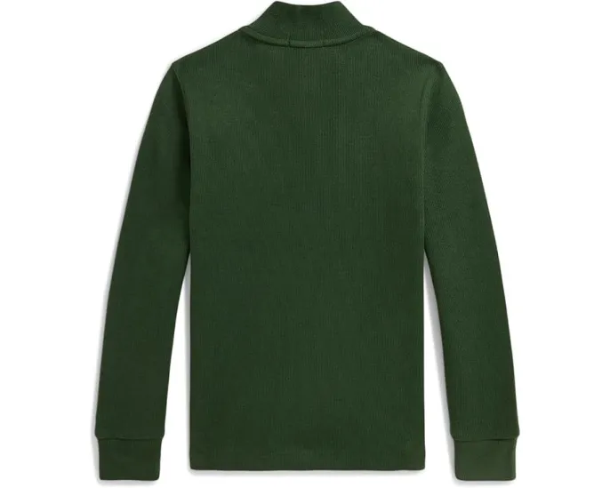 Поло с молнией на четверть Estate Rib Polo Ralph Lauren Kids для малышей и детей