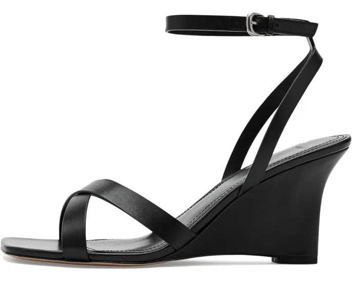 Сандалии Vince Parma на клиновидном каблуке с перекрестными ремешками