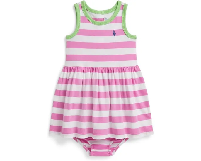 Платье и шортики Polo Ralph Lauren Kids из хлопкового джерси в полоску