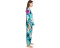 Пижама Natori Viva из сатина с принтом и мандариновым воротником
