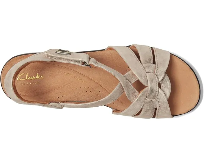 Сандалии Clarks Tuleah Cross из мягкой кожи с амортизирующей стелькой