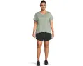 Шорты Under Armour Plus Size Fly By с эластичным поясом и карманами на молнии