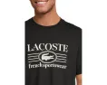 Футболка Lacoste Classic Fit Cotton Print с принтом и вышитым крокодилом