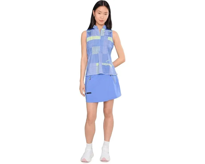 Топ Jamie Sadock с коротким рукавом воротником стойкой и молнией в геометрическую клетку