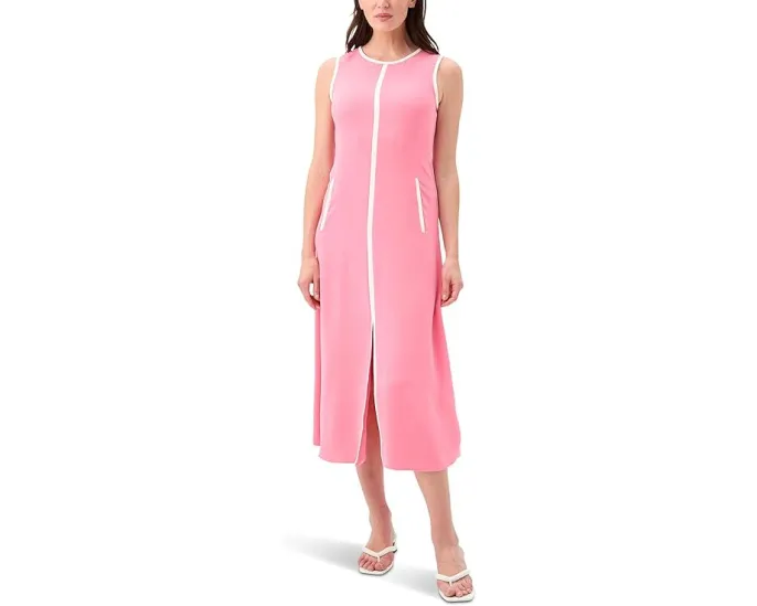 Trina Turk Платье миди Magnifique с карманами и контрастной отделкой