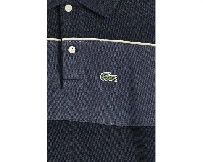 Футболка поло Lacoste с цветными вставками для школьников