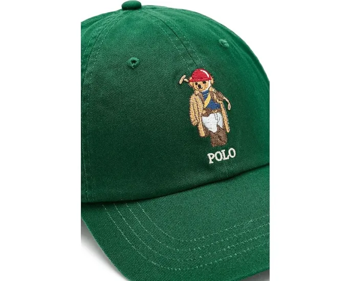 Кепка Polo Bear Twill Ball Cap с вышитым медведем и изогнутым козырьком