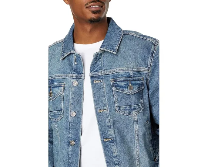 Джинсовая куртка Paige Scout с потертостями среднего оттенка