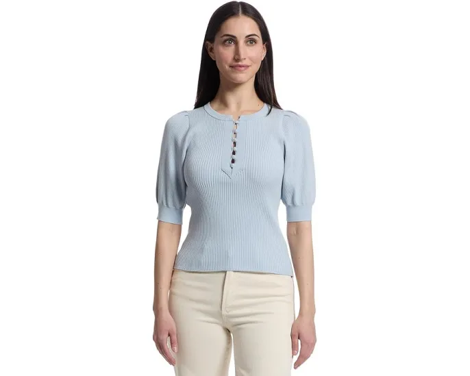 Свитер Lilla P с рукавом три четверти и застежкой хенли