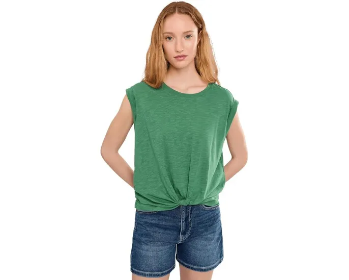 Sanctuary футболка Knotted Muscle Tee с узлом хлопковая