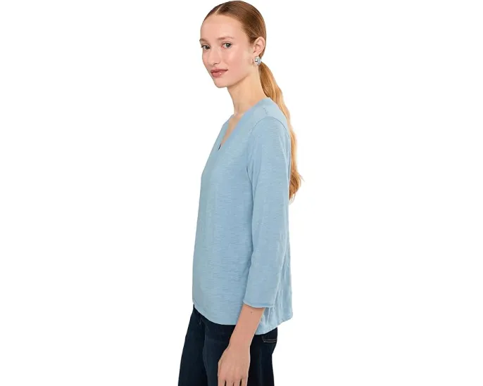 Футболка Mod-o-doc с широким V-образным вырезом и рукавами 3/4