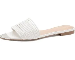 Journee Collection Feather Босоножки синие на плоском ходу с открытым носком