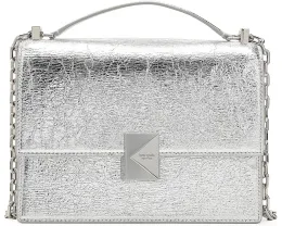 Сумка через плечо Kate Spade New York из мятой металлической кожи с цепочкой и верхней ручкой