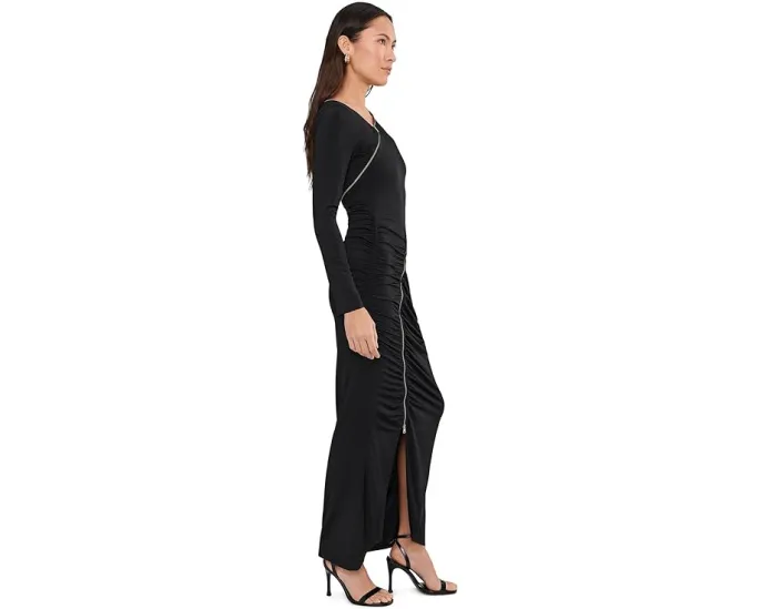 Платье AllSaints Elsie с молнией и асимметричным вырезом