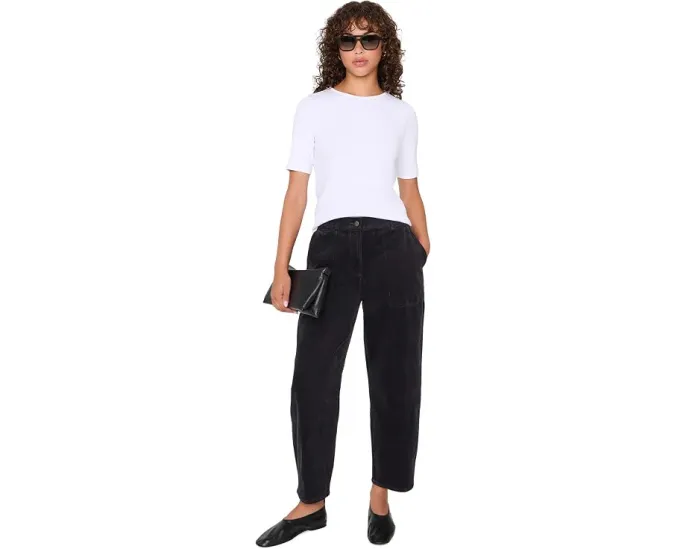 Органические хлопковые вельветовые брюки-бананы от Eileen Fisher