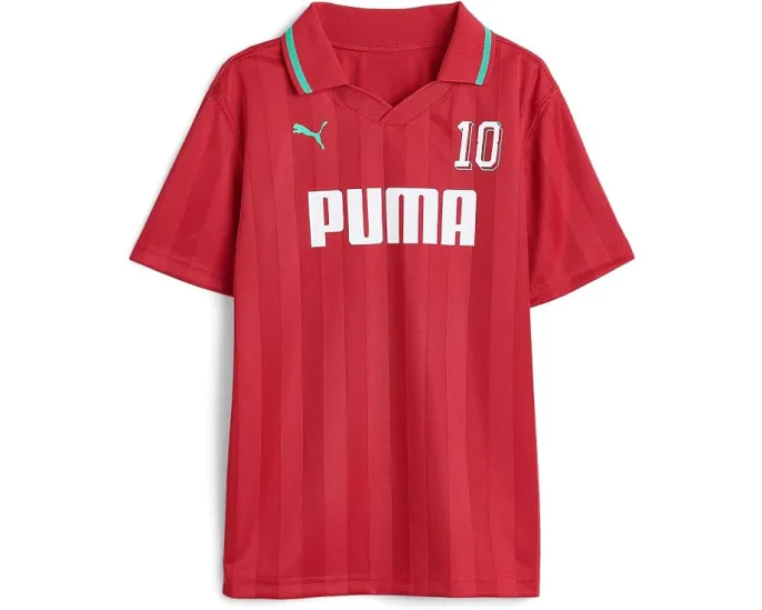 Puma Polo Showtime Pique с принтом Soccer 2026 для детей старшего возраста