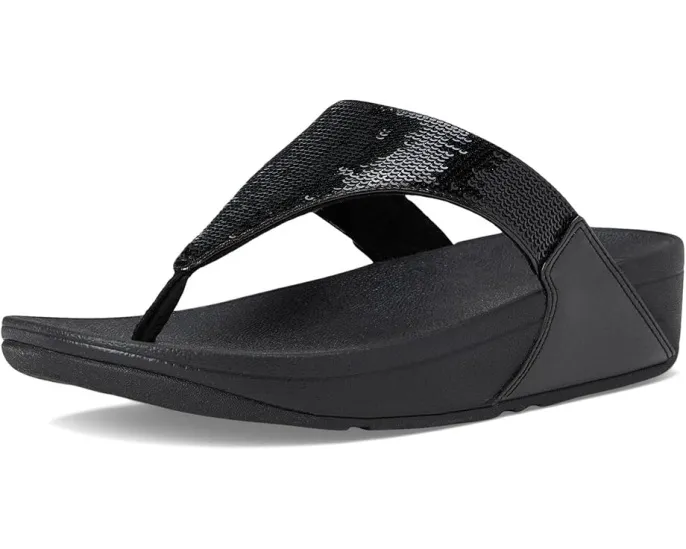 Блестящие сандалии FitFlop Lulu с микровобблбордом и стразами