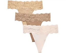 Набор из 3 стрингов PACT с кружевной резинкой