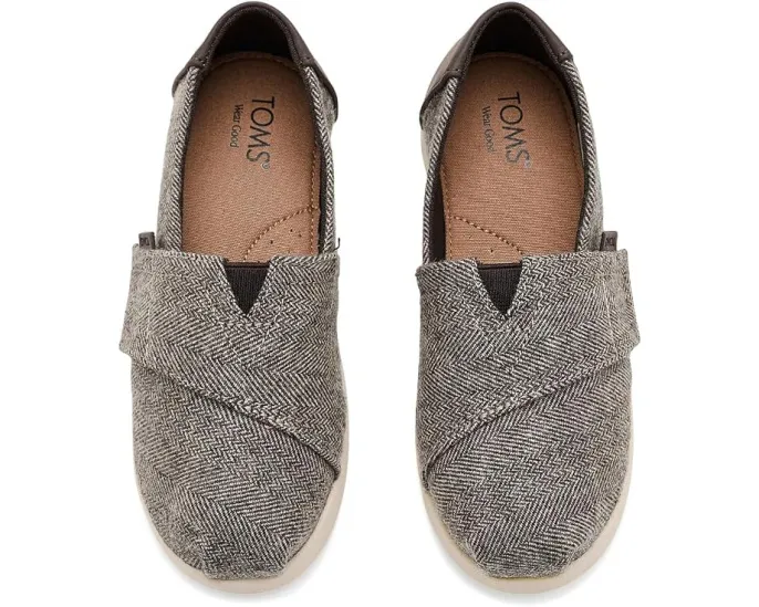 TOMS Alpargata для малышей с квадратным носком темно-коричневый