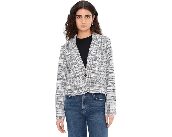 Короткий жакет Liverpool Los Angeles из букле в клетку