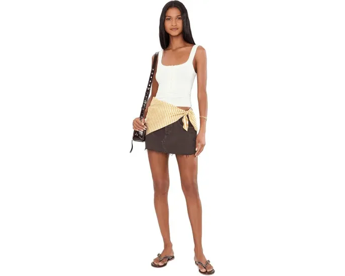 Джинсовая мини-юбка Free People We The Free Lainey с заниженной талией