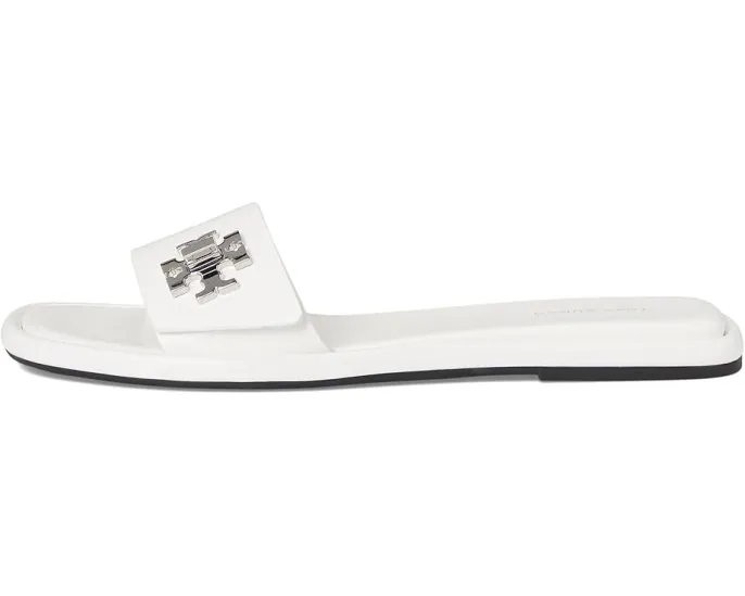 Сандалии Tory Burch T Lock Slide с широким ремешком и логотипом
