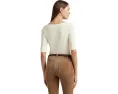Топ Lauren Ralph Lauren с лодочкой из хлопковой смеси в полоску