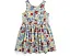 Цветочное хлопковое платье Polo Ralph Lauren Kids с силуэтом футляр и расклешенным подолом