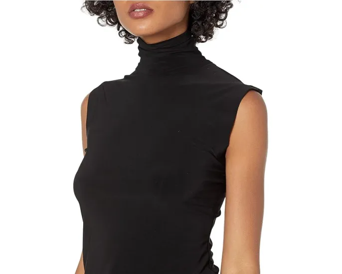 Norma Kamali безрукавка-водолазка приталенного кроя для повседневного образа