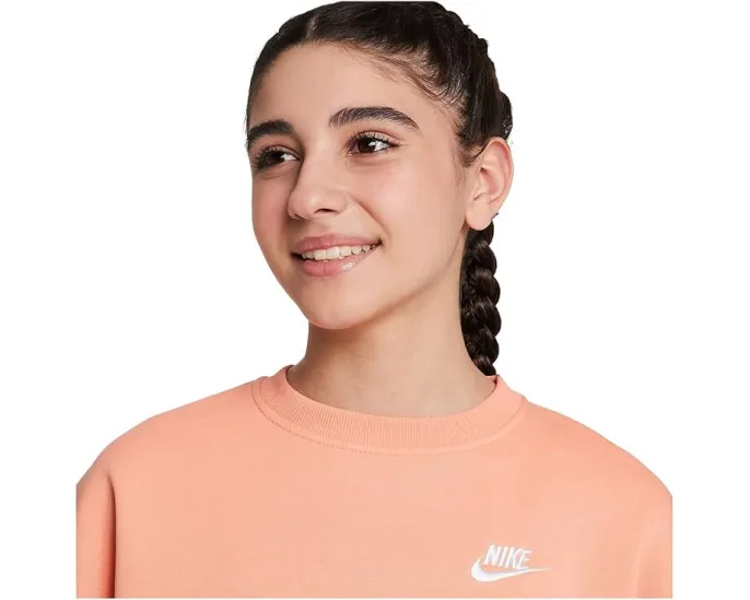 Свободный худи Nike Kids Club Fleece Boxy с круглым вырезом