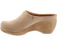Кожаные клоги SoftWalk Madison с противоскользящей подошвой и съемной стелькой