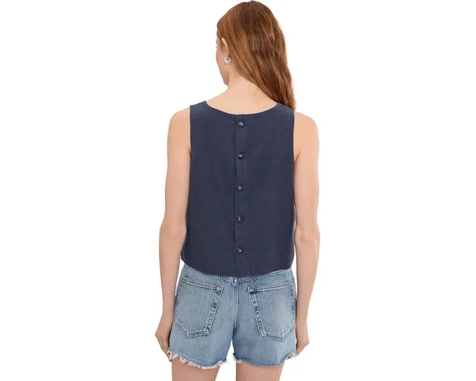 Топ Toad&Co Taj Hemp Button Back из конопли с V-образным вырезом