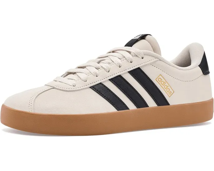 Кроссовки Adidas VL Court 3.0 с кожаным верхом и вулканизированной подошвой