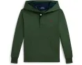 Детская худи с клетчатой отделкой Polo Ralph Lauren Kids с капюшоном и карманом кенгуру