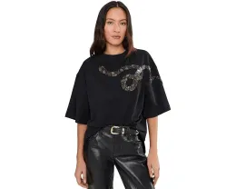 Футболка AllSaints Ouros Amelie с вышивкой бисером и пайетками