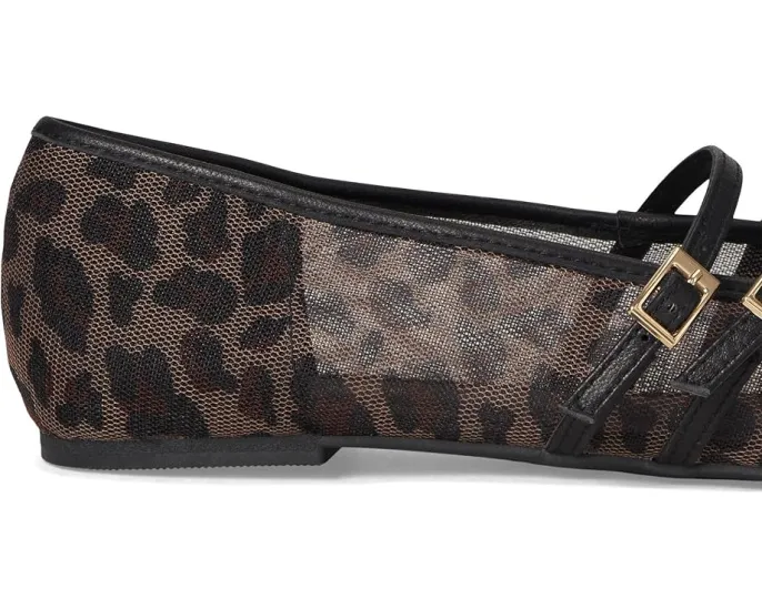 Балетки Kenneth Cole New York Mackenzie из леопардовой сетки с миндальным носком