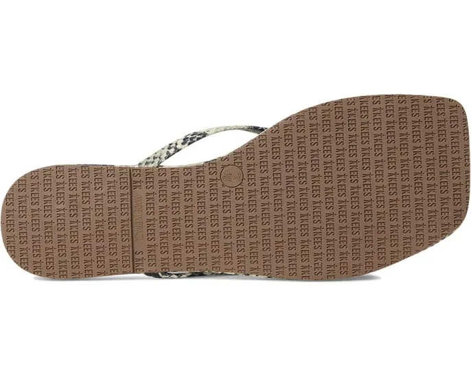 Сандалии TKEES Square Toe Exotics с принтом под кожу змеи