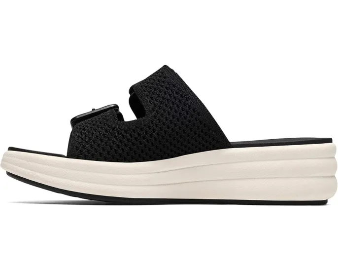 Сандалии Clarks Drift Faye на танкетке с текстильным верхом и двойной пряжкой