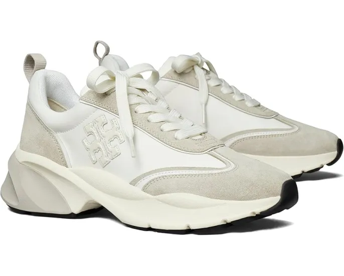 Кроссовки Tory Burch Good Luck Trainer с анатомической подошвой и логотипом Double T