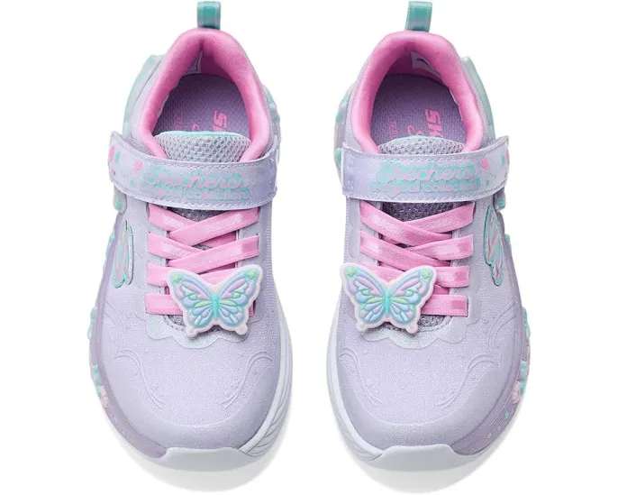 Детские кроссовки SKECHERS KIDS Butterfly Bliss со светящейся подошвой и стразами