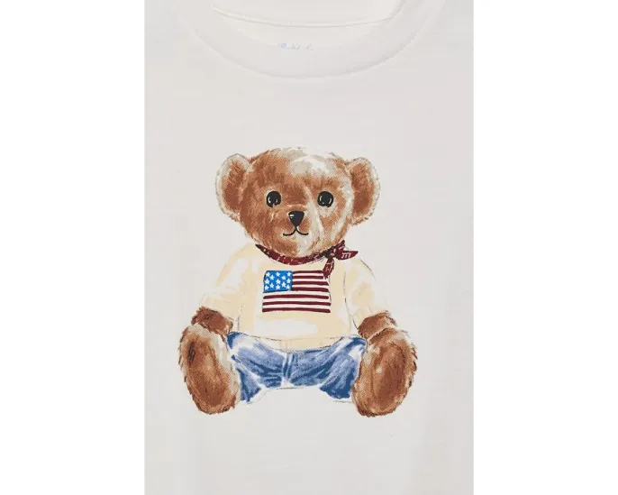 Футболка Polo Ralph Lauren для малышей из хлопка с принтом медвежонка Polo