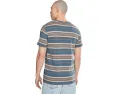 Футболка RVCA Magnolia Crew SS с полосками и нагрудным карманом