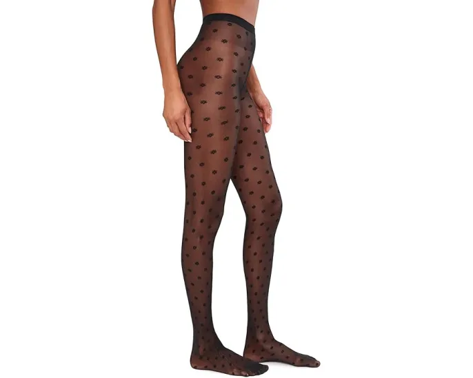 Колготки Wolford Daisy Knit с миниатюрным цветочным мотивом и матовой отделкой