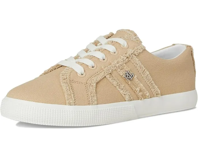 Кроссовки Lauren Ralph Lauren Janson Frayed Canvas с потертым кантом и амортизирующей стелькой