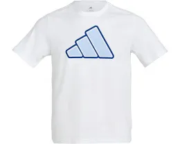 Футболка adidas Kids Two Color Logo с двухцветным логотипом и круглым вырезом